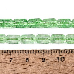 Fili di perline di vetro trasparenti screpolate&nbsp;GLAA-N068-05A-06
