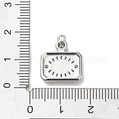 Pendenti in ottone placcato a cremagliera con micro pavè di zirconi e smalti&nbsp;KK-Q786-06P