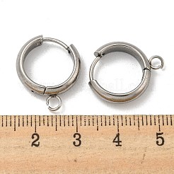 Boucles d'oreilles créoles en acier inoxydable 201 résistantes au ternissement&nbsp;STAS-P283-01W-P