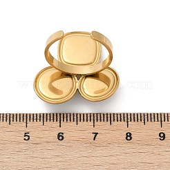 Verstellbare Manschettenringe aus Edelstahl 304&nbsp;RJEW-S629-05G