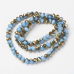 Chapelets de perles en verre opaque électrolytique&nbsp;LS-EGLA-A034-P6mm-O11