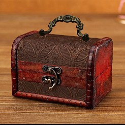 Cuthollow 1 Stück Vintage-Schmuckkästchen aus Holz&nbsp;AJEW-CL0001-12A