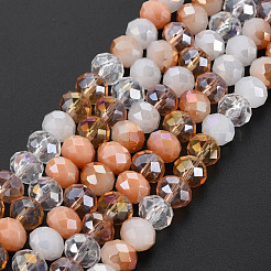 Chapelets de perles en verre électroplaqué&nbsp;EGLA-S194-18I