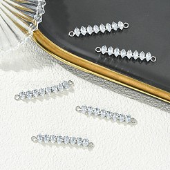 Verbindungsanhänger mit durchsichtigem Zirkonia-Pavé aus Messing&nbsp;XGRQ3P157-642P