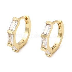 Boucles d'oreilles créoles en laiton pavé de zircones cubiques&nbsp;EJEW-G471-09G-01