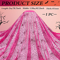 Tissu en maille polyester sur le thème d'Halloween&nbsp;DIY-WH0589-86A