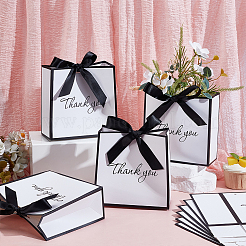 10 Stück Dankeschön-Geschenkverpackungsbox aus Papier mit Schleife&nbsp;CON-WH0112-065B