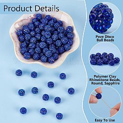 200pcs pavé de perles de boule disco&nbsp;RB-PH0001-41C