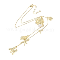 Colliers avec pendentif initial en forme de coquille plaqué or 18 carat&nbsp;IL8059-13