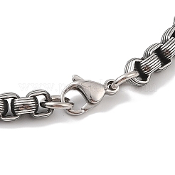 304 Edelstahl-Boxkettenarmbänder für Männer&nbsp;BJEW-B096-33A-AS