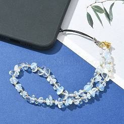 Chip opalite e cinturini mobili con perline rotonde in plastica ccb&nbsp;HJEW-FZ00002