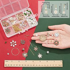 DIY-Set zur Herstellung von Weihnachtsohrringen mit Schneeflocken&nbsp;DIY-SC0022-84