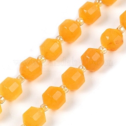 Natürlichen Topas Jade Perlen Stränge&nbsp;G-O201B-114F