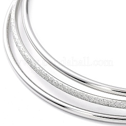 Juego de 3 pulsera lisa de acero inoxidable 304 sin deslustre&nbsp;BJEW-G684-02B-P