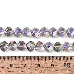 Chapelets de perles en verre transparent électrolytique&nbsp;EGLA-N017-05A-A06