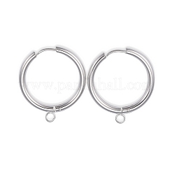 201 boucles d'oreilles créoles en acier inoxydable&nbsp;STAS-P283-01L-S