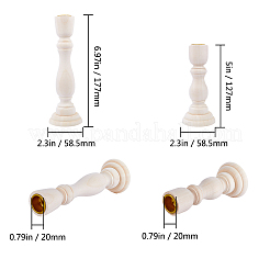 Portacandele in legno massello&nbsp;AJEW-GF0001-77