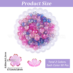 180 tappo di perline acriliche in 2 colori&nbsp;OACR-PA0001-37E