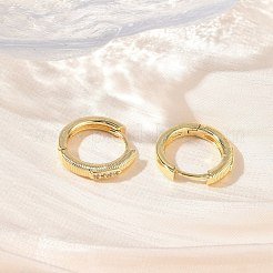 Pendientes de aro de circonio cúbico de micro pave de latón&nbsp;KK-CBA30C7-30G