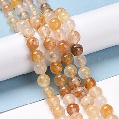Natürlicher gelber hämatoider Quarz/goldene Heilerquarz-Perlenstränge&nbsp;G-E571-05A