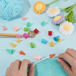 54 Stück 9 Arten Kegel synthetischer Gummi Stricknadelspitzenschutz&nbsp;FIND-BC0005-61