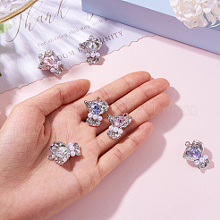 6 Uds. Colgantes de rhinestone de aleación chapados en estante de 3 colores&nbsp;FIND-TA0005-40
