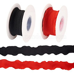 2 Rolle 2-farbiges Polyester-Rüschenband&nbsp;OCOR-TA0001-80