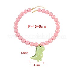 Collana da donna con ciondolo a forma di dinosauro in resina&nbsp;WG6D99C-01