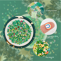 200 g 10 Stile Saint Patrick's Day handgemachte Polymer Clay Cabochon Sets&nbsp;CLAY-FH0001-26