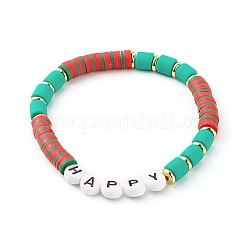 Ensembles de bracelets extensibles en perles d'argile polymère faites à la main&nbsp;BJEW-JB06353