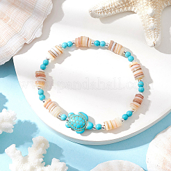 3 Stück Stretch-Armbänder mit natürlichen Süßwasser-Muschelperlen&nbsp;BJEW-PA0001-06
