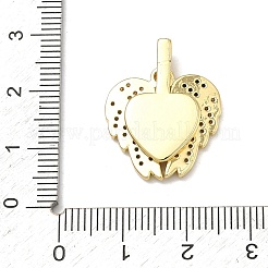 Laiton micro pave pendentifs de médaillon en zircone cubique&nbsp;KK-A293-26B-G