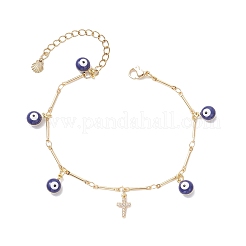 Pulseras con dijes de esmalte de latón&nbsp;BJEW-JB12308