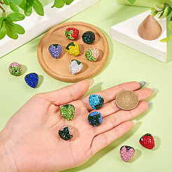 14 Stück 14 Farben handgefertigtes Polymer mit Strass-Tonperlen&nbsp;CLAY-BT0001-09