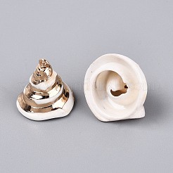 Galvanisierte Anhänger aus natürlichen Muscheln&nbsp;SSHEL-Q100-07KCG