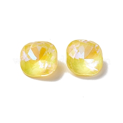 Cabochons de strass en verre de galvanoplastie de style fluorescent moka k9&nbsp;RGLA-J021-B-MI