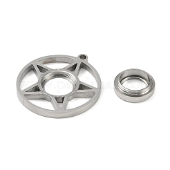 Ciondoli con medaglione in acciaio inossidabile 304&nbsp;STAS-S132-04P