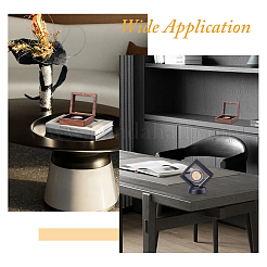 Cajas magnéticas para monedas conmemorativas con ventana visible de madera rectangular&nbsp;CON-DC0001-25