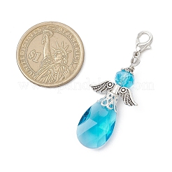 Decorazioni pendenti in vetro angelo&nbsp;HJEW-JM03605