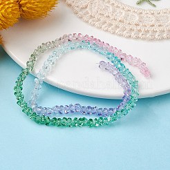 Brins de perles de verre de peinture de cuisson transparente&nbsp;GLAA-YW0003-17G