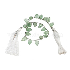 Hilos de cuentas talladas de cuarzo verde fresa natural&nbsp;GG-CBA0C95-E02-02