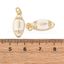 Pendentifs avec zircon cubiques à micro-pavés en laiton&nbsp;KK-Q068-58G-02