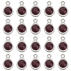 20 Stück facettierte Glasanhänger&nbsp;RGLA-TADJ0001-01E