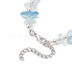 Braccialetti con perline di acquamarina naturale&nbsp;BJEW-JB11819-01