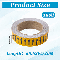 Ruban adhésif fléché directionnel en PVC pour tuyaux&nbsp;AJEW-WH20020-641A