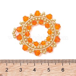 Anhänger aus bikonischem Kristallglas und Saatglas imitieren&nbsp;PALLOY-MZ01305-01