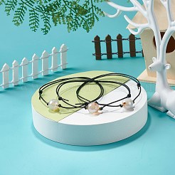 Energy pearl lustre plateado ágata natural pulsera de cuentas redondas facetadas&nbsp;BJEW-JB06749-01