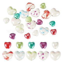 20 pièces de perles en porcelaine faites à la main de 10 couleurs&nbsp;PORC-TA0001-56