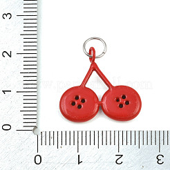 Knopfanhänger aus Edelstahl 304 mit Emaille&nbsp;SA-CBAE390-01G