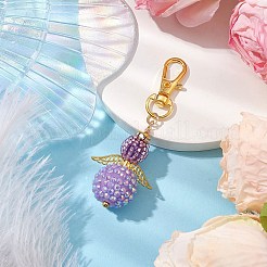 Decorazioni pendenti con perline di vetro d'angelo&nbsp;HJEW-MZ00088-02